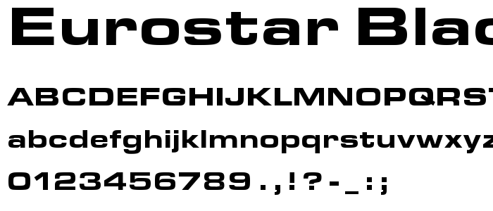 Eurostar Black Extended font